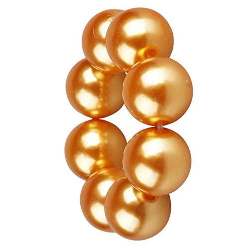 Qimao Le Ragazze Delle Donne di Alta Big Elastico Falso Falso Perla imitazione dei Capelli Ponytail anelli a Fascia Headwear dell'involucro Della Testa