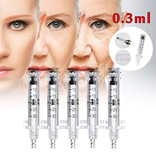 QIYE 16pcs Reemplazo Hyaluron Pen Accesorios 0.3ml, consumibles Desechables Ampollas estériles Suministros de Belleza para el ácido hialurónico Pluma Salón de Belleza