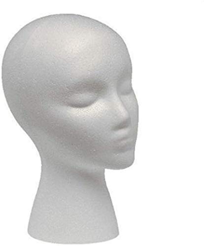 QJL_ANA Mujer de Espuma de poliestireno maniquí Cabeza cosmética Modelo de la Cabeza de la Peluca de visualización de Espuma maniquí vidrios del Sombrero de la Peluca del Estante