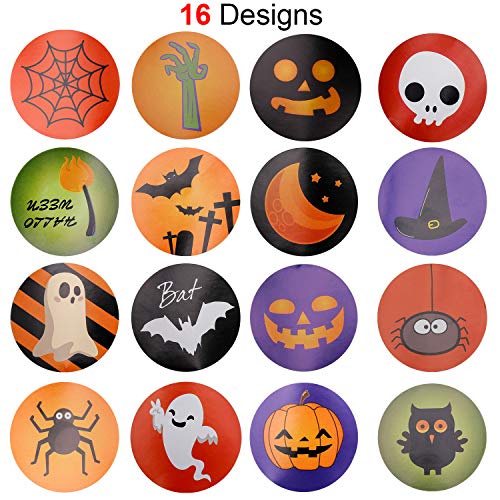 Qpout 720pcs Halloween Roll Pegatinas Calabaza Pegatina Roll Scrapbooking Card Envelopes Stocking Stickers Party Bag Filler for Halloween
