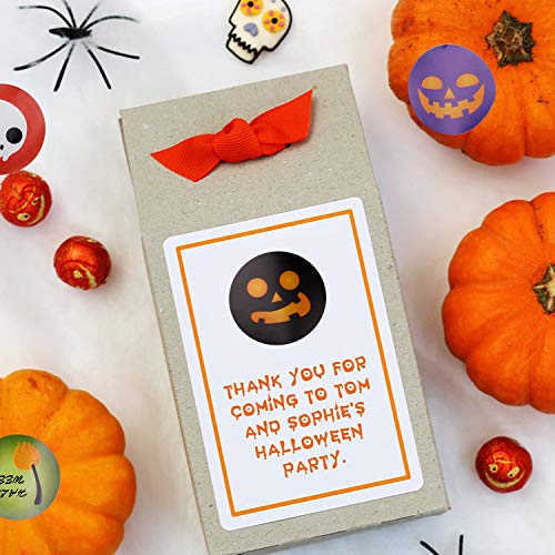 Qpout 720pcs Halloween Roll Pegatinas Calabaza Pegatina Roll Scrapbooking Card Envelopes Stocking Stickers Party Bag Filler for Halloween