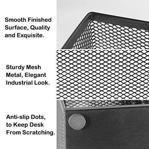 Qualsen organizador de escritorio, lapices boligrafo de Almacenamiento para oficina, escuela, suministros para el hogar, blanco translúcido