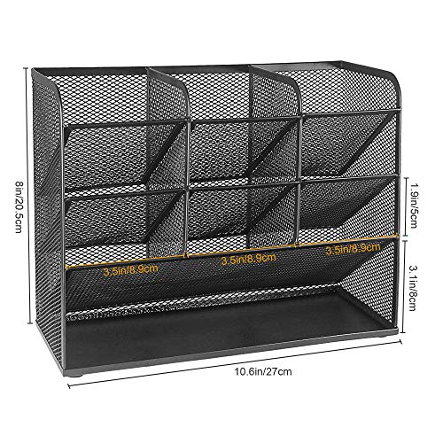 Qualsen organizador de escritorio, lapices boligrafo de Almacenamiento para oficina, escuela, suministros para el hogar, blanco translúcido