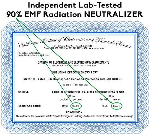 QUANTHOR 360 EMF Tecnología Protección: EMF Absorción de TELÉFONO MÓVIL, Wi-Fi - Todos los Dispositivos EMF| Generador de Iones Negativos| Premios Internacionales como Escudo contra la Radiación 3 CM