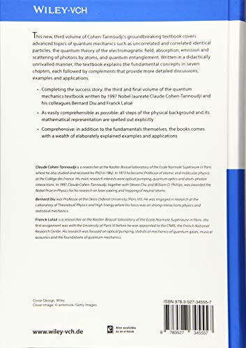 Quantum Mechanics: Volume 3: Fermions, Bosons, Photons, Correlations, and Entanglement