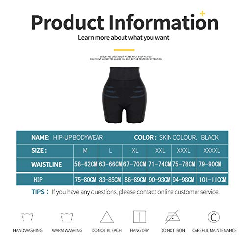 Queenral Bragas Faja Mujer Butt Lifter Hip Correctivo Cintura Alta Side Pads