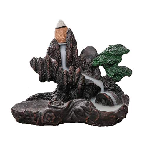 Quemador de incienso estufa de cerámica cascada cono de incienso titular de la decoración hogar artesanía quemador de incienso regalo reflujo incienso quemador de incienso quemador de incienso fuman C