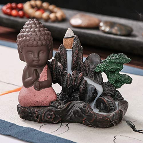 Quemador de incienso estufa de cerámica cascada cono de incienso titular de la decoración hogar artesanía quemador de incienso regalo reflujo incienso quemador de incienso quemador de incienso fuman C