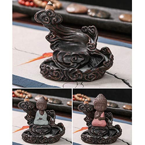 Quemador de incienso estufa de cerámica cascada cono de incienso titular de la decoración hogar artesanía quemador de incienso regalo reflujo incienso quemador de incienso quemador de incienso fuman C