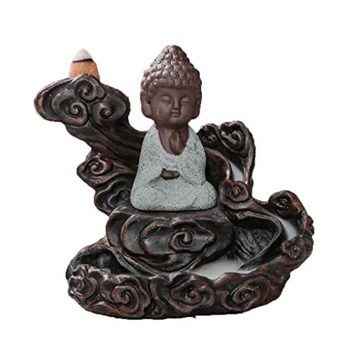 Quemador de incienso estufa de cerámica cascada cono de incienso titular de la decoración hogar artesanía quemador de incienso regalo reflujo incienso quemador de incienso quemador de incienso fuman C