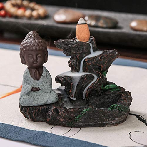 Quemador de incienso estufa de cerámica cascada cono de incienso titular de la decoración hogar artesanía quemador de incienso regalo reflujo incienso quemador de incienso quemador de incienso fuman C