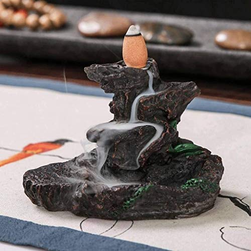 Quemador de incienso estufa de cerámica cascada cono de incienso titular de la decoración hogar artesanía quemador de incienso regalo reflujo incienso quemador de incienso quemador de incienso fuman C