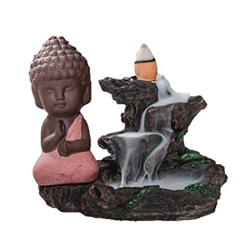 Quemador de incienso estufa de cerámica cascada cono de incienso titular de la decoración hogar artesanía quemador de incienso regalo reflujo incienso quemador de incienso quemador de incienso fuman C