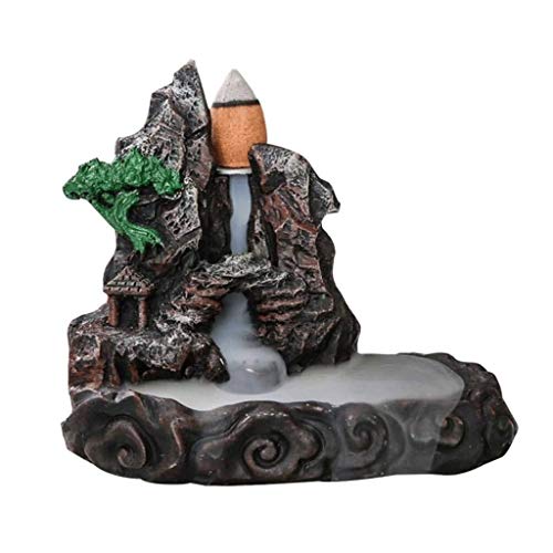 Quemador de incienso estufa de cerámica cascada cono de incienso titular de la decoración hogar artesanía quemador de incienso regalo reflujo incienso quemador de incienso quemador de incienso fuman C