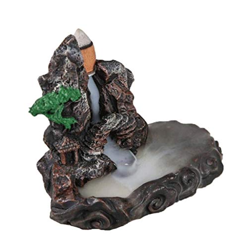 Quemador de incienso estufa de cerámica cascada cono de incienso titular de la decoración hogar artesanía quemador de incienso regalo reflujo incienso quemador de incienso quemador de incienso fuman C