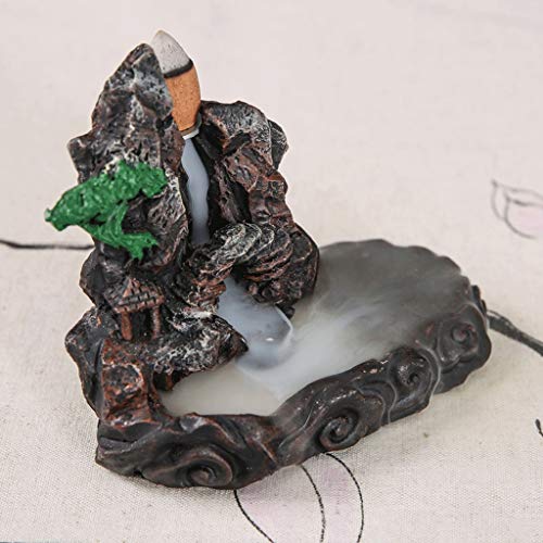 Quemador de incienso estufa de cerámica cascada cono de incienso titular de la decoración hogar artesanía quemador de incienso regalo reflujo incienso quemador de incienso quemador de incienso fuman C
