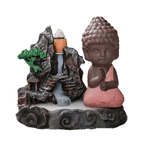 Quemador de incienso estufa de cerámica cascada cono de incienso titular de la decoración hogar artesanía quemador de incienso regalo reflujo incienso quemador de incienso quemador de incienso fuman C