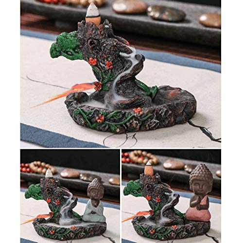 Quemador de incienso estufa de cerámica cascada cono de incienso titular de la decoración hogar artesanía quemador de incienso regalo reflujo incienso quemador de incienso quemador de incienso fuman C