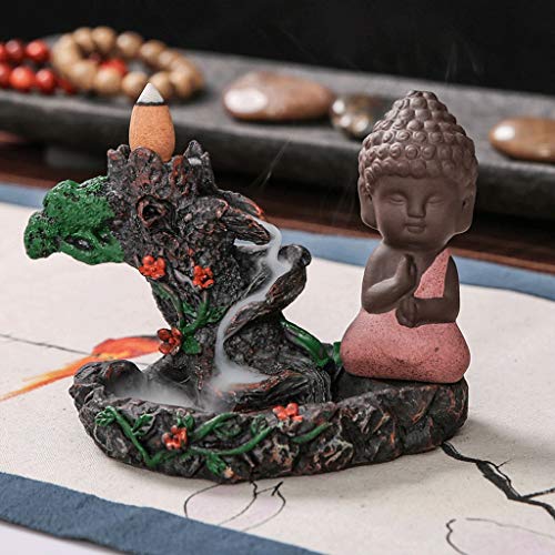 Quemador de incienso estufa de cerámica cascada cono de incienso titular de la decoración hogar artesanía quemador de incienso regalo reflujo incienso quemador de incienso quemador de incienso fuman C