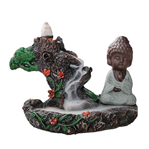 Quemador de incienso estufa de cerámica cascada cono de incienso titular de la decoración hogar artesanía quemador de incienso regalo reflujo incienso quemador de incienso quemador de incienso fuman C