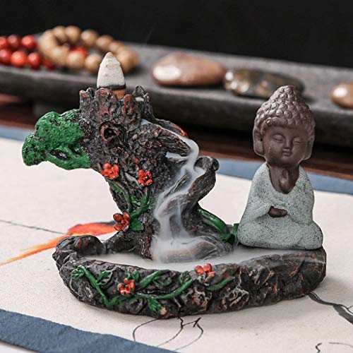 Quemador de incienso estufa de cerámica cascada cono de incienso titular de la decoración hogar artesanía quemador de incienso regalo reflujo incienso quemador de incienso quemador de incienso fuman C