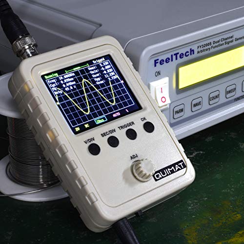 Quimat - Kit de osciloscopio digital TFT Shell de 2,4" con cable BNC Clip para eliminar sonda Open Source SMD y cañones (montado a máquina)