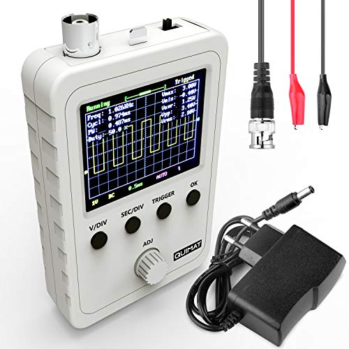 Quimat - Kit de osciloscopio digital TFT Shell de 2,4" con cable BNC Clip para eliminar sonda Open Source SMD y cañones (montado a máquina)