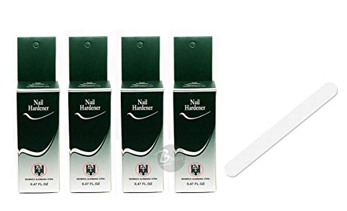 Quimica Alemana Nail Hardener 0.47oz (Pack de 4) W/libre archivo