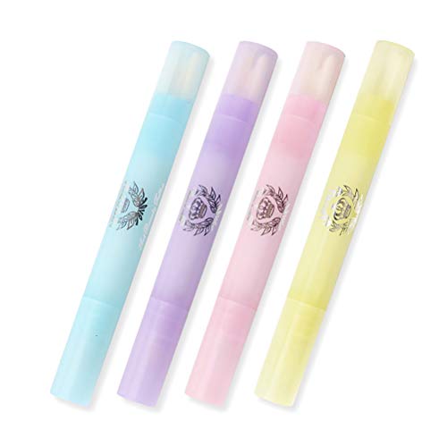 Quitaesmalte Retire el gel para las uñas Quitaesmalte para rellenar Juego de bolígrafos de algodón con lápiz corrector de manicura de 4 piezas 12 puntas intercambiables