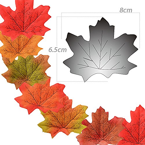 QUMAO- 300 Hojas de Arce Otoño Artificiales Multicolor Decoración para Hogar Boda Fiesta Navidad ect.