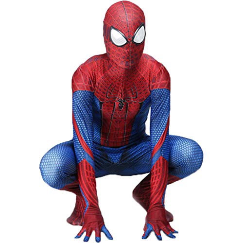 QWEASZER Clásico Increíble Traje De Spider-Man Traje De Spiderman Cosplay Zentai Disfraz Halloween Disfraces Fiesta De Disfraces De Disfraces De Halloween,Amazing SpiderMan-110～120cm