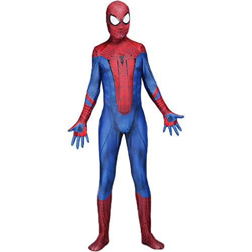 QWEASZER Clásico Increíble Traje De Spider-Man Traje De Spiderman Cosplay Zentai Disfraz Halloween Disfraces Fiesta De Disfraces De Disfraces De Halloween,Amazing SpiderMan-110～120cm