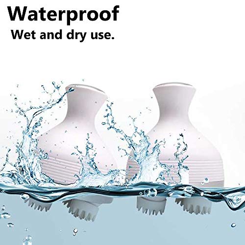 QYCloud Masajeador de Cabeza para el Cuero cabelludo, estrés Relajante, rascador de Cabeza portátil, masajeador de Mano, Cepillo para la caspa para Ducha para Masaje de Cuerpo Completo