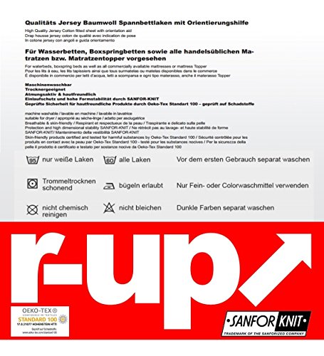 r-up - Sábana bajera ajustable, 90 x 200 – 100 x 220 hasta 35 cm de altura, 95 % algodón/5 % elastano, 230 g/m2, Oeko-Tex, sin estrés, también para colchones altos (negro)