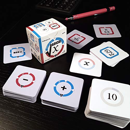 Radical-X - Juego de cartas matemáticas y juego de mesa de reflexión (regalo inteligente, recurso pedagógico, mantenimiento rendimiento)