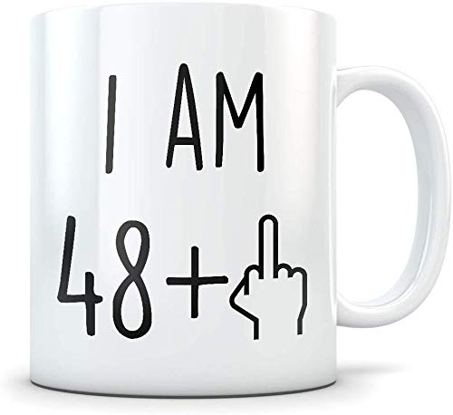 Rael Esthe Divertido regalo de cumpleaños número 49 para mujeres y hombres - Taza de café Happy Bday de 49 años de edad - Idea de la Copa Gag Party como broma - Los mejores regalos de cumpleaños para