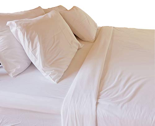 RAFITEXTIL - Sábana Encimera 240X300 100% Algodon 150 Hilos, Blanco