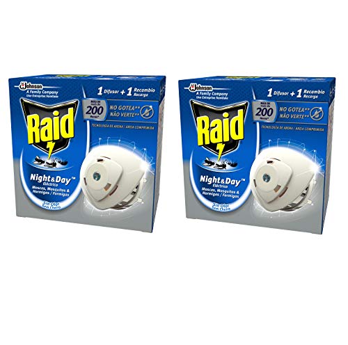Raid - Night & Day - Anti-mosquitos Eléctrico  - Aparato + Recambio - [Pack de 2]