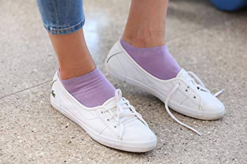 Rainbow Socks - Hombre Mujer Calcetines Cortos Colores de Bambu - 12 Pares - Negro Blanco Marrón Gris Azul Verde Rosa Púrpura Azul Marino Naranja Rojo Beige - Talla 44-46