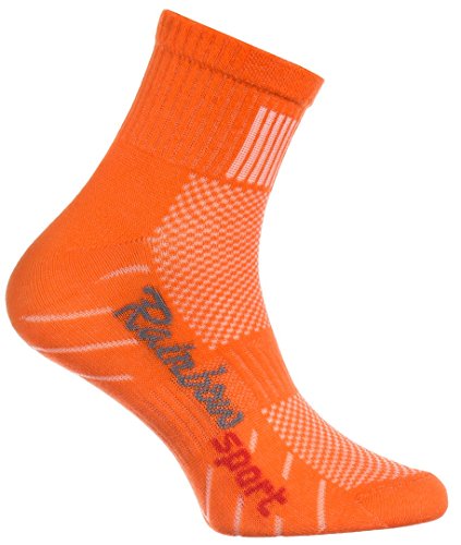 Rainbow Socks - Niño Niña Calcetines Deporte Colores Algodón - 6 Pares - Naranja Rojo Amarillo Azul Verde Rosa - Talla 30-35