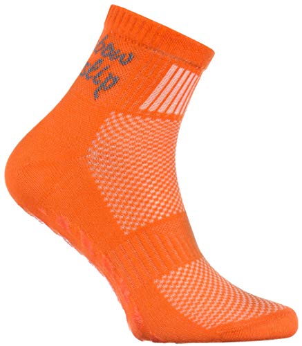 Rainbow Socks - Niño Niña Deporte Calcetines Antideslizantes ABS de Algodón - 6 Pares - Naranja Rojo Amarillo Azul Verde Rosa - Talla 30-35