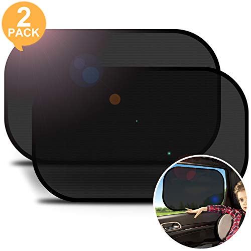 Rakaraka Parasol de Coche, Parasol Coche Bebe, para Niños y Mascotas,Parasoles Autoadhesivos, para Proteger del Sol a Bebés y Mascotas, Fácil instalación,Pack de 2 Unidades(50 * 30cm)