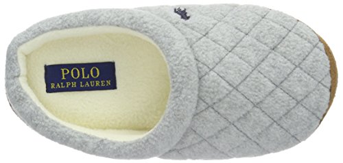 Ralph Lauren Women's Jacque Quilt Scuff, Zapatillas Planas para Mujer, Gris Grey Quilted Fleece Navy, 36 EU