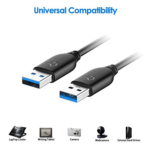 Rankie Cable USB 3.0 Tipo A a Tipo A, Negro, 3 m