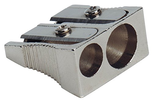 Rapesco Accesorios - Sacapuntas tradicional metalico de 2 agujeros