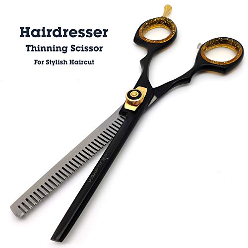 RAPRO RP-SS-01 - Tijeras profesionales para peluquería incluye tijeras de peluquería, tijeras de entresacar, maquinilla de afeitar con peine para el pelo y estuche tijeras