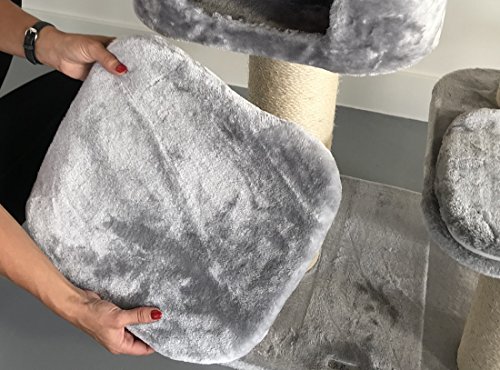 Rascador para gatos grandes Devon Rex Gris claro baratos arbol xxl maine coon gato adultos con hamaca gigante sisal muebles sofa escalador torre Árboles rascadores cama cueva repuesto medianos