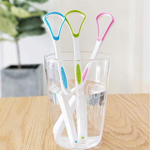 Raspador de lengua (4 unidades) con cómodo estuche de viaje para un aliento fresco
