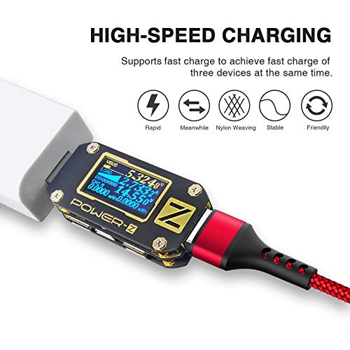 RAVIAD 3 en 1 Multi Cable de Carga, Nylon Multi USB Cargador Cable Múltiples Micro USB Tipo C Compatible con Samsung Galaxy S10/S9/S8/S7/S6, Huawei P30/P20/P10, Xiaomi Redmi Note 7/Mi A3/A2/A1