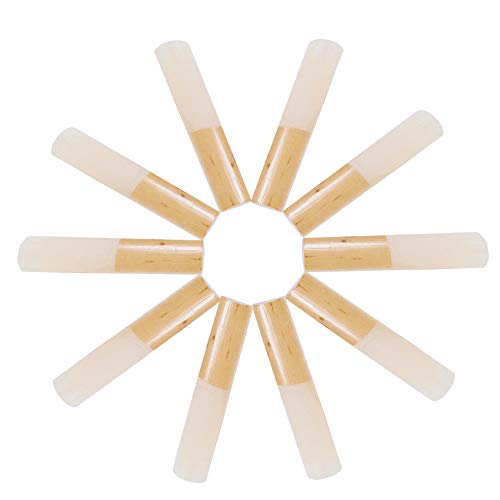Rayzm Lengüeta para Saxofón Alto Resistencia 2.5, Recambios Tradicionales de Caña Natural para Saxo Alto Eb (Mi Bemol), Gran Consistencia, Caja de 10pcs en cajas de plástico individuales.